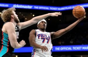 Rookie VJ Edgecombe menjatuhkan lemparan tiga angka dengan beberapa detik tersisa di perpanjangan waktu untuk memberi kemenangan 76ers atas Grizzlies