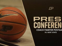 Konferensi Pers Pasca Pertandingan Pelatih Pelukis vs. Kent State | Bola Basket Putra Purdue – Pembuat Boiler Purdue