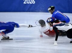 Bintang Olimpiade Musim Dingin wajahnya terpotong oleh skate dalam kecelakaan balapan horor | Lainnya | Olahraga