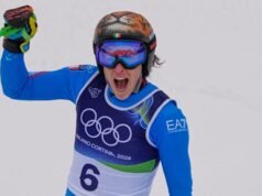Federica Brignone dari Italia menyelesaikan comebacknya, mendekati medali emas di super-G putri di Olimpiade Musim Dingin