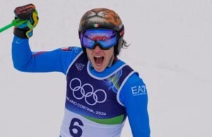 Federica Brignone dari Italia menyelesaikan comebacknya, mendekati medali emas di super-G putri di Olimpiade Musim Dingin