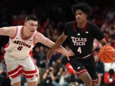 Reli Texas Tech No. 16 untuk mengalahkan No. 1 Arizona 78-75 di PL untuk kekalahan kedua berturut-turut Wildcats