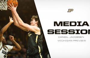 Sesi Media Daniel Jacobsen vs Michigan | Bola Basket Putra Purdue – Pembuat Boiler Purdue
