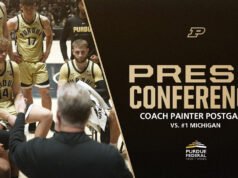 Konferensi Pers Pasca Pertandingan Pelatih Matt Painter vs Bola Basket Putra Purdue – Pembuat Boiler Purdue