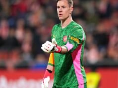 Pemain pinjaman Barcelona Ter Stegen kembali ke fasilitas klub untuk pemulihan pasca operasi