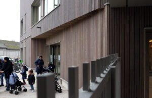 Strasbourg. Kelompok sekolah baru di Koenigshoffen pada tahun 2030