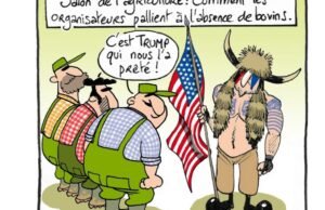 Tayangan slide. Lang Falls, melarang sapi, telur untuk semua…: kartunis Laurent Salles membuat sketsa berita minggu ini