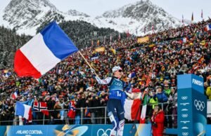 bagian bawah kesuksesan biathlon Prancis
