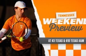 Pusat Tenis Putra: Tennessee di #3 Texas, #10 Texas A&M