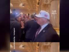 ketika Trump berpesta sehari sebelum serangan terhadap Iran