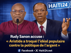 Rudy Sanon menuduh: “Aristide menukar cita-cita populer dengan politik uang” Berita terbaru dari Haiti: Politik, Keamanan, Ekonomi, Budaya.