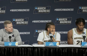 Dusty May, Roddy Gayle Jr., Morez Johnson Jr. berbicara tentang kemajuan melewati Howard di putaran pertama Turnamen NCAA