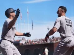 Aaron Judge dari Yankees mencetak 2 run homer untuk mengakhiri 0-dari-7 awal musim saat New York mengalahkan Giants 3-0