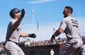 Aaron Judge dari Yankees mencetak 2 run homer untuk mengakhiri 0-dari-7 awal musim saat New York mengalahkan Giants 3-0
