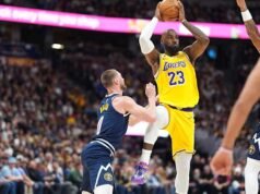 LeBron James memecahkan rekor field goal dalam karir NBA saat Lakers kalah 120-113 dari Nuggets