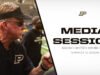 Sesi Media Pelatih Darin Hinshaw | Purdue Football – Pembuat Boiler Purdue