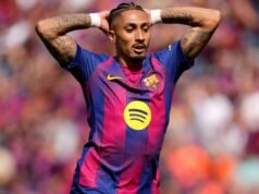 Resmi: Barcelona mengonfirmasi Raphinha absen selama lima minggu karena cedera hamstring