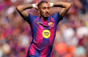 Resmi: Barcelona mengonfirmasi Raphinha absen selama lima minggu karena cedera hamstring