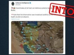 Misinformasi: Pertahanan Udara Iran Terungkap di Situs Pemantauan Lalu Lintas Udara? Ini adalah permainan video!