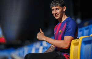 Pemain Barcelona berusia 19 tahun yang datang pada bulan Januari berlatih dengan tim utama setelah cedera melanda