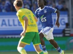 Ligue 1. Racing Club de Strasbourg di Nantes pada akhir hari ke-27 pada 22 Maret