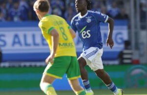 Ligue 1. Racing Club de Strasbourg di Nantes pada akhir hari ke-27 pada 22 Maret