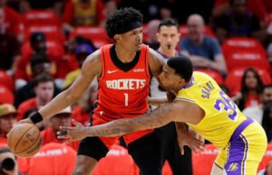 Amin Thompson memicu kekalahan 115-96 Rockets untuk mencegah eliminasi melawan Lakers