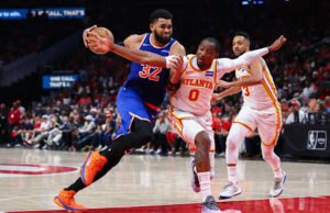 Towns mencetak triple-double dan Knicks mengalahkan Hawks 114-98 untuk menyamakan kedudukan menjadi 2-2