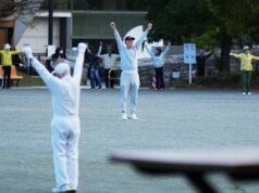 Jepang bangkit dari tradisi latihan Radio Taiso. Salah satu wajah umur panjang negara ini
