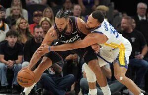 Green mencetak 36 poin, Suns mengunci Warriors, Curry dalam kemenangan 111-96 di turnamen play-in NBA