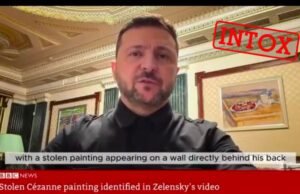 informasi yang salah dari Rusia. Laporan palsu BBC secara keliru menuduh Volofymyr Zelensky memiliki lukisan curian