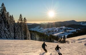 Vosges. Resor ski tidak akan dibuka kembali saat Paskah, tidak seperti yang ada di Black Forest di Jerman