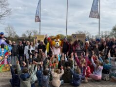 Morsbronn-les-Bains. Didiland dan Kiwanis mengundang 218 anak untuk pembukaan taman tersebut