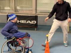 Oberhausbergen. Sabtu, cobalah tenis sehat dan tenis kursi roda